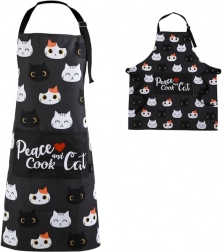 Tablier en tube avec motif chatons