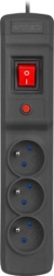ARMAC M3 Surge-Protected Power Strip, 1.5 m, Black, 3 Outlets
