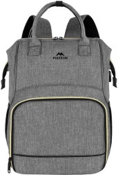 Sac à dos Matein pour ordinateur portable et déjeuner 15,6'' USB gris