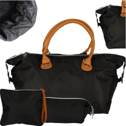 Multifunktionale Kinderwagen-Reisetasche für Mütter – Set – Schwarz