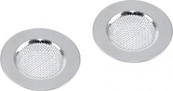 Stainless steel sink strainer 6.5 cm, set of 2