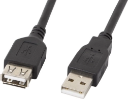 USB 2.0 Extension Cable AM–AF, Black, 1.8 m
