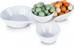 Keramische Snackschale weiß 26 × 22 × 6,5 cm