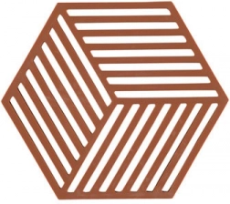 Onderzetter voor hete pannen Zone Hexagon – Baksteen