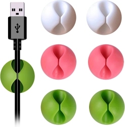 Selbstklebende Silikon-Kabelhalter – Set mit 6 Stück