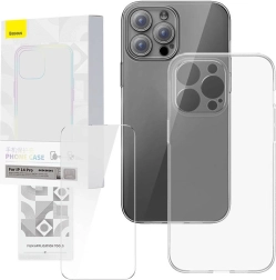 Transparent case and tempered glass BASEUS Corning for iPhone 14 Pro