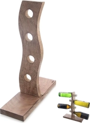 Weinregal aus Mangoholz für 4 Flaschen 30,5 × 39,5 cm
