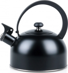 Steel whistling kettle 2 L, matte black