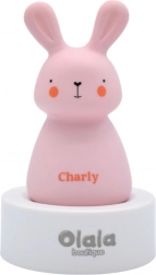 LED Night Light Olala - Charly Bunny, Pink