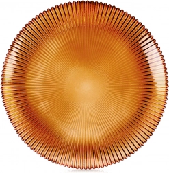 Glasteller für Desserts, bernsteinfarben, 21 cm