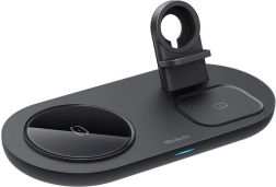 Kabelloses Ladegerät MCDODO 3-in-1 15 W für iPhone, Apple Watch und AirPods – Schwarz