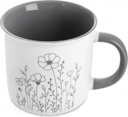 Porcelain Mug 400 ml with Floral Motif Orion