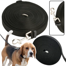 5 m Webbing Training Leash for Dogs – Black