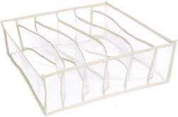 Wardrobe organizer with 6 compartments for underwear – white