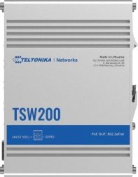 Commutateur industriel PoE+ TELTONIKA TSW200, 2× SFP, 8× Gigabit Ethernet