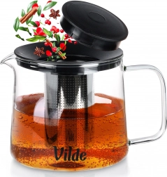 Glass Teapot with Stainless Steel Infuser 1.5 L Vilde