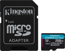 Carte microSD Kingston Canvas Go! Plus 256 Go