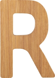 small foot bamboo letter R