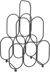 Metal wine rack, black, 5 bottles 27 × 40.5 cm
