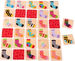 Wooden Matching Game with Socks for Children