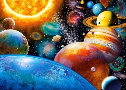 Puzzle 180 Pieces Planets and their Moons