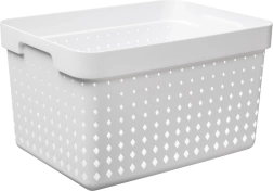Seoul organizer basket large, white, 35.7 × 23.8 × 20.9 cm