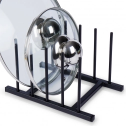 Metallständer für Deckel und Teller, schwarz 19,5 × 12,5 × 12 cm