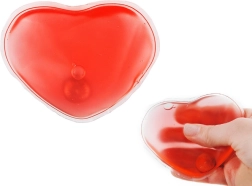 Wiederverwendbares gelbasiertes Handwärmekissen in Herzform von Malatec