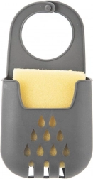 Silikon-Hängehalter für Schwamm mit Abfluss, grau