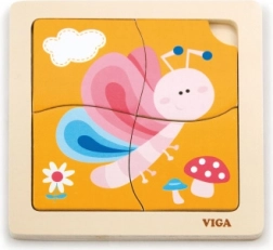Wooden Butterfly Puzzle 4 Pieces VIGA