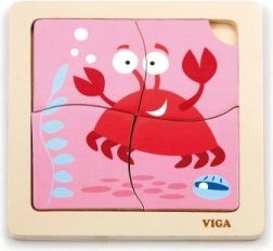 Wooden Puzzle Crab for Young Children