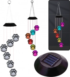 Lampe LED solaire de jardin Empreintes de chien