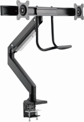 Bras double pour 2 moniteurs jusqu’à 32" avec fixation sur bureau