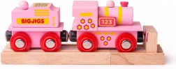Rosa Lokomotive mit Tender BIGJIGS Rail
