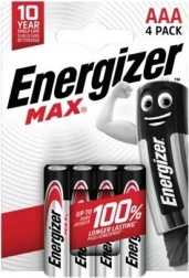 Alkalinebatterijen AAA 4 stuks Energizer Max