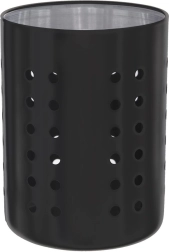 Black stainless steel cutlery holder