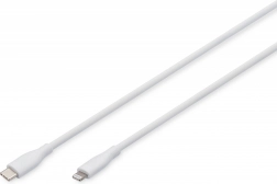 Silicone Cable USB-C - Lightning, USB 2.0 60W, MFI Certified, 1m White