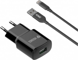 USB-Ladegerät mit Lightning-Kabel 1m 12W 2,4A