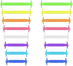 Elastische Silikonschnürsenkel ohne Binden Rainbow