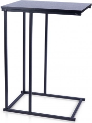 Metal side coffee table 40 × 26 × 58 cm black