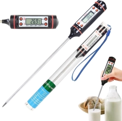 Digitale keukenthermometer met lcd-display en roestvrijstalen sonde