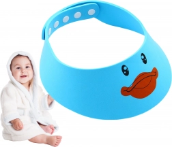 Kids’ bath visor against water – light blue duck