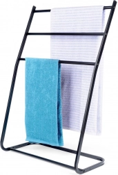 Freistehender schwarzer Metall-Handtuchhalter Vilde