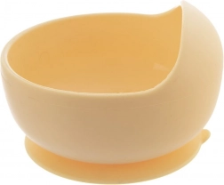 Silicone baby bowl with suction cup 360 ml, yellow