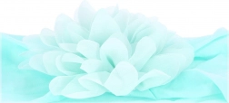 Kinderhoofdband met bloem - mint, breed