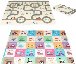 Opvouwbare dubbelzijdige schuimeducatieve speelmat 178×198 cm met tas