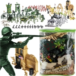 Militärbasis – Set mit Soldatenfiguren und Zubehör, 300 Teile