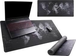 Große Schreibtischunterlage mit Weltkarte 40 × 90 cm