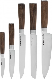 WOODEN Kitchen Knife Set, Stainless Steel, 5 pcs