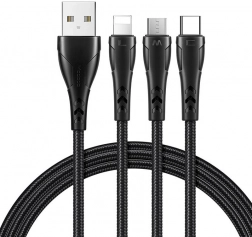 Ladekabel 3-in-1 USB auf USB‑C / Lightning / Micro USB 1,2 m schwarz Mcdodo